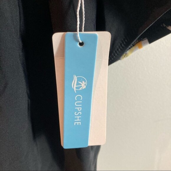 CUPSHE Sz XXL Summer Bliss Striped Floral Wrap  One Piece Swimsuit NWT - Picture 8 of 11